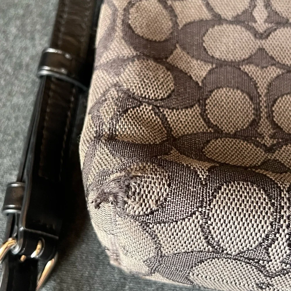 Coach Black and Gray Men's Crossbody Bag - Picture 5 of 7